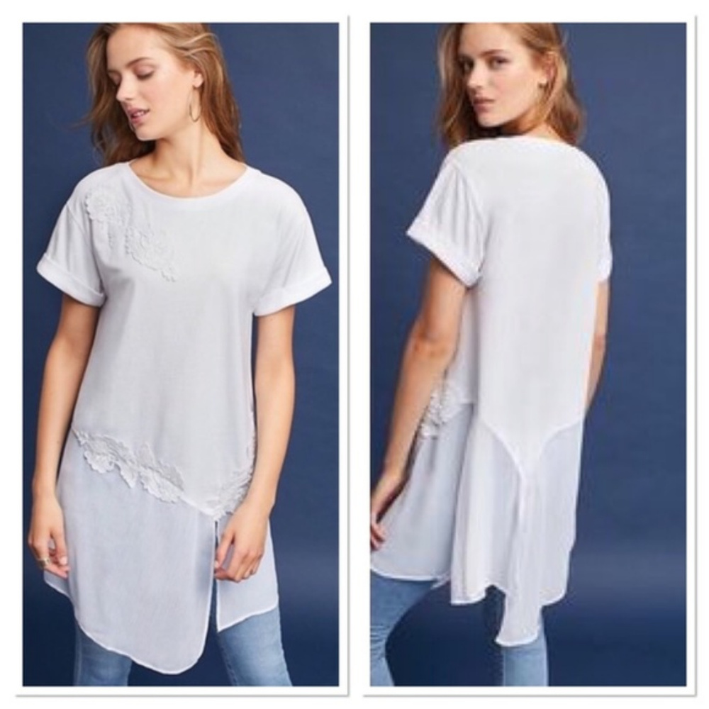 Elegant White Women's Tunic Top